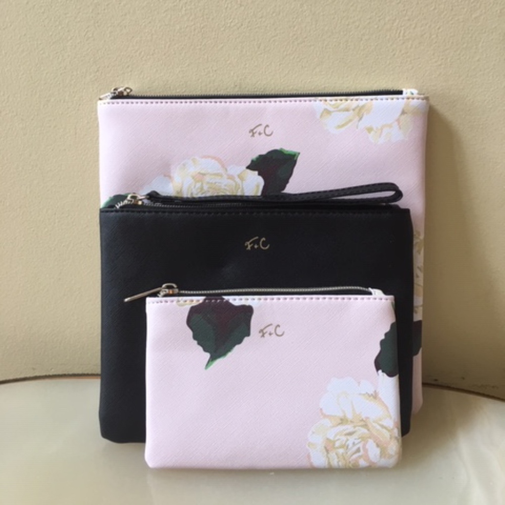 Foley + Corinna 3Pc Cosmetic Bag Set